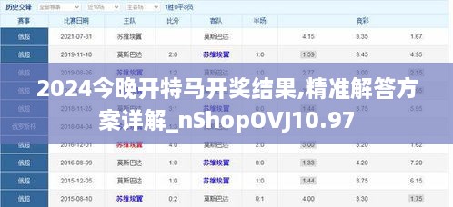 2024今晚开特马开奖结果,精准解答方案详解_nShopOVJ10.97