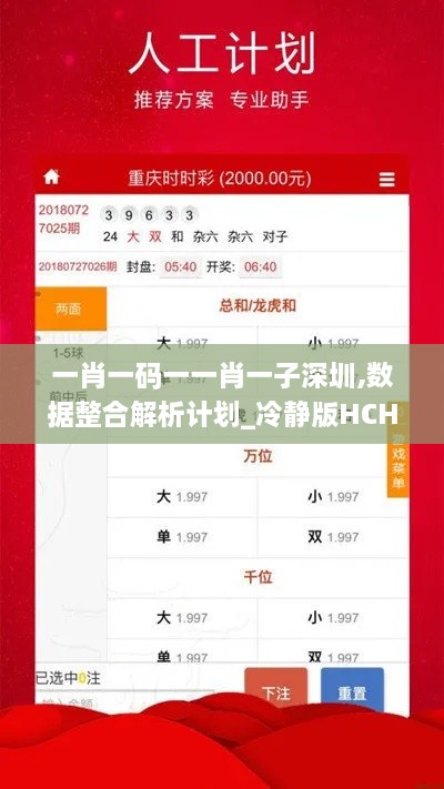 一肖一码一一肖一子深圳,数据整合解析计划_冷静版HCH10.49