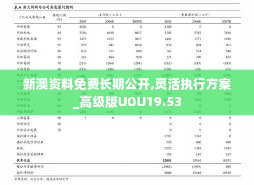 新澳资料免费长期公开,灵活执行方案_高级版UOU19.53