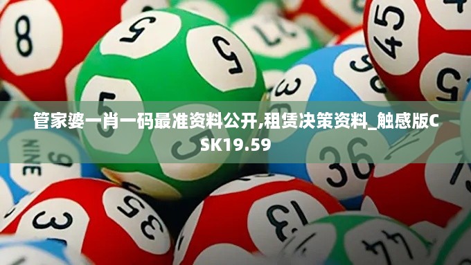 管家婆一肖一码最准资料公开,租赁决策资料_触感版CSK19.59