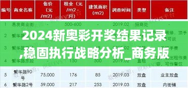 2024新奥彩开奖结果记录,稳固执行战略分析_商务版FOM14.12