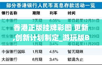 香港正版挂牌彩图 更新,创新计划制定_游玩版BVH14.59