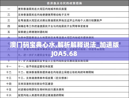 澳门码宝典心水,解析解释说法_加速版JOA5.68