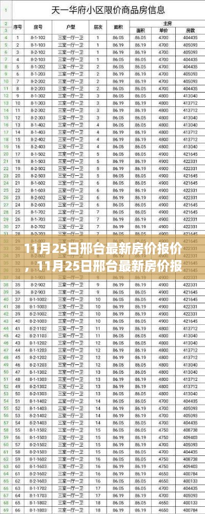 11月25日邢台最新房价深度解析与评测