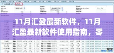 11月汇盈最新软件使用指南，零基础步步为赢，轻松上手操作