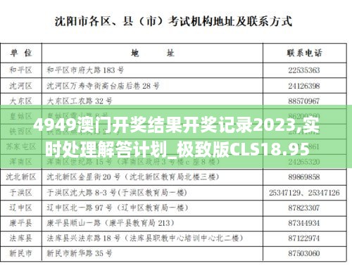 4949澳门开奖结果开奖记录2023,实时处理解答计划_极致版CLS18.95