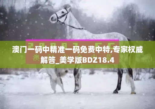 澳门一码中精准一码免费中特,专家权威解答_美学版BDZ18.4