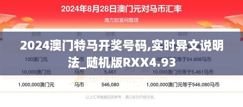 2024澳门特马开奖号码,实时异文说明法_随机版RXX4.93