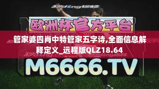 管家婆四肖中特管家五字诗,全面信息解释定义_远程版QLZ18.64