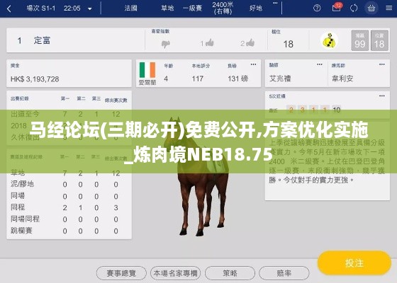 马经论坛(三期必开)免费公开,方案优化实施_炼肉境NEB18.75