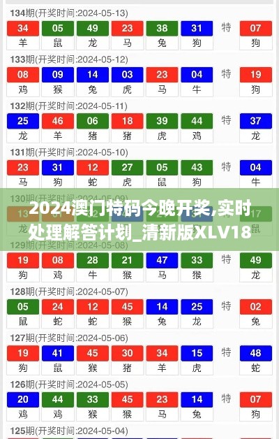 2024澳门特码今晚开奖,实时处理解答计划_清新版XLV18.52