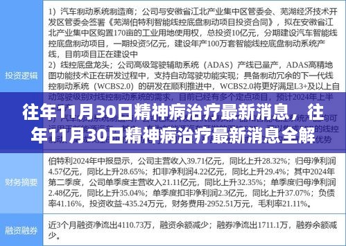 精神病治疗最新进展解析，历年11月30日最新消息全解析与进展深度探讨