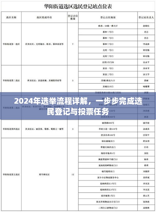 2024年选举流程详解，选民登记与投票任务步步为营