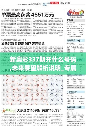 新奥彩337期开什么号码,未来展望解析说明_专属款94.137-1