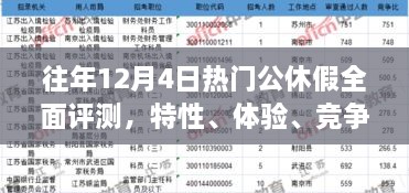 往年12月4日热门公休假全面解析，特性、体验、竞争态势与用户洞察