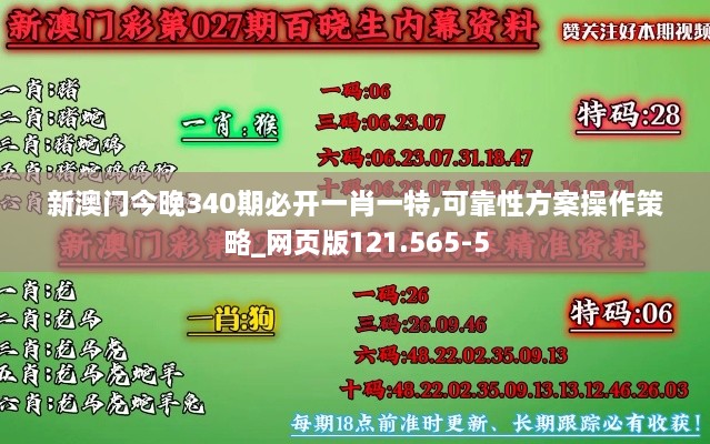 新澳门今晚340期必开一肖一特,可靠性方案操作策略_网页版121.565-5