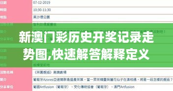 新澳门彩历史开奖记录走势图,快速解答解释定义_Windows9.111