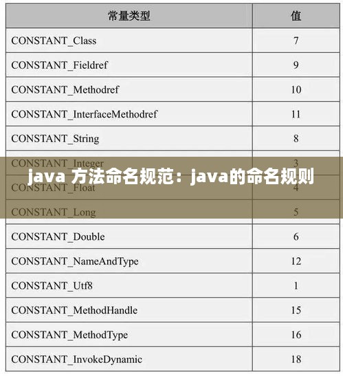 java 方法命名规范：java的命名规则 