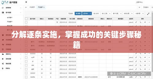 分解逐条实施，掌握成功的关键步骤秘籍